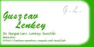 gusztav lenkey business card