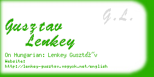 gusztav lenkey business card